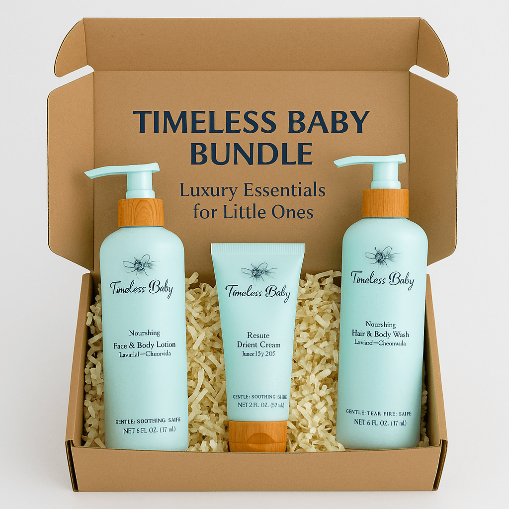 [AloeVibe Baby] + [Type of Product or Pack] + [Key Ingredients or Features] + [Usage or Benefit]Timeless Baby Bundle – Organic Luxury Essentials for Little Ones