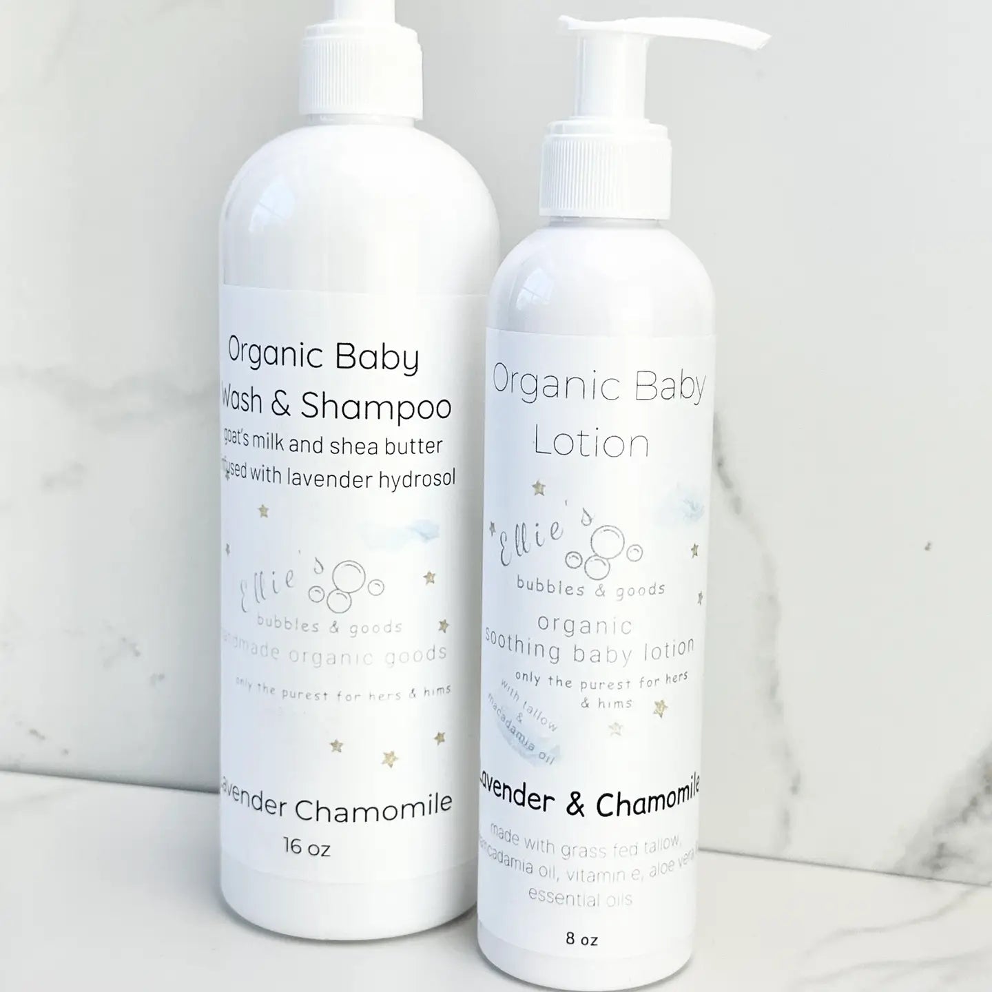 [AloeVibe Baby] + [Type of Product or Pack] + [Key Ingredients or Features] + [Usage or Benefit]Organic Baby Wash & Shampoo - Ellie's Bubbles & Goods