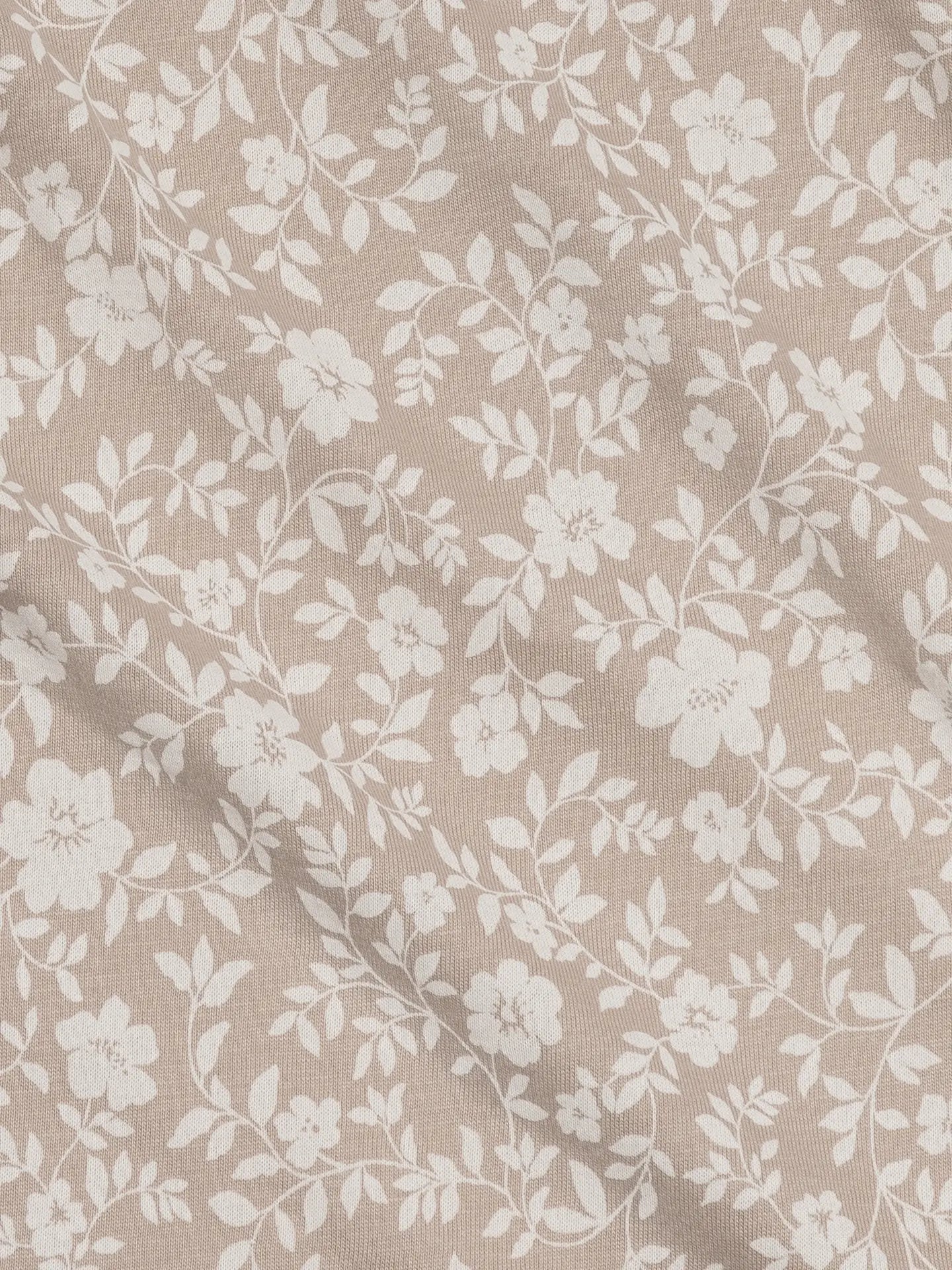 [AloeVibe Baby] + [Type of Product or Pack] + [Key Ingredients or Features] + [Usage or Benefit]Organic Baby Swaddle Blanket - Nicola Floral / Beige