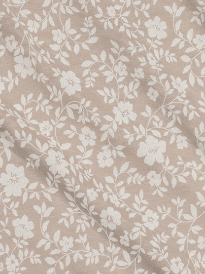 [AloeVibe Baby] + [Type of Product or Pack] + [Key Ingredients or Features] + [Usage or Benefit]Organic Baby Swaddle Blanket - Nicola Floral / Beige